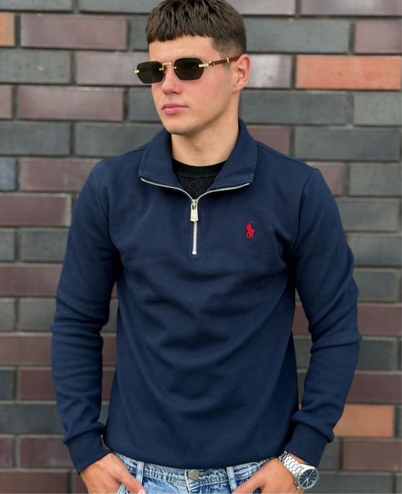 ‼️TOP‼️БЕЗ ПРЕДОПЛАТ‼️Мужская кофта полу замок поло Polo Ralph Lauren | полу зип поло ральф | кофта Polo | 1/3 polo Ralph Lauren |