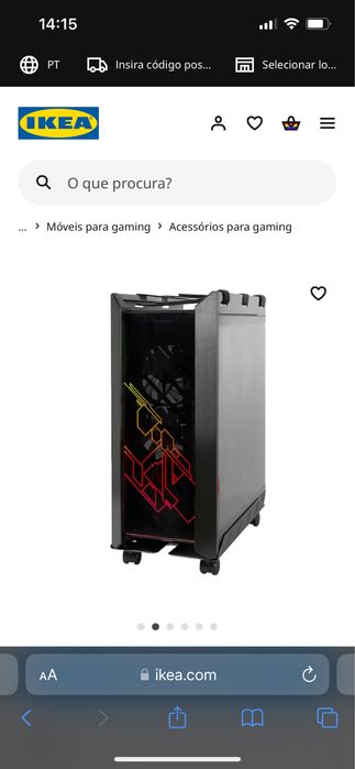 Suporte para computador com rodizios Ikea