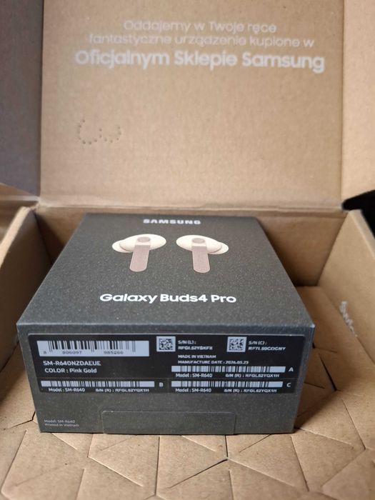 Słuchawki Samsung Galaxy Buds 4 Pro złote ( Pink Gold )