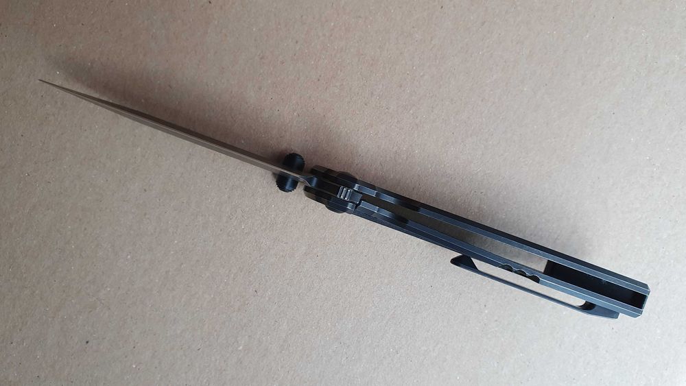 Nóż CRKT Ibis 2561 Black Stonewashed Titanium stal S35VN