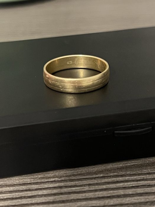 Obraczka zlota 14k 585 roz. 23 szerokosc 5mm waga 3.96