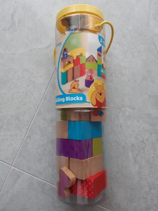 Klocki drewniane Disney + pociąg