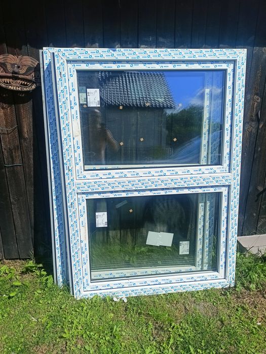 2 szt Nowe okna 3 szybowe plastikowe