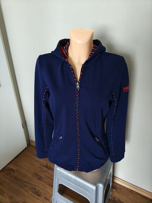 HKM Pro Team bluza damska z kapturem L rozpinana granatowa riding