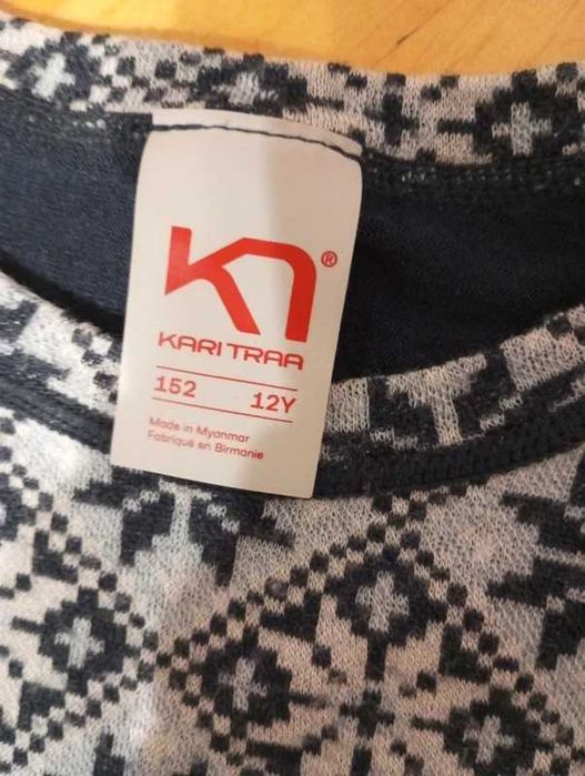 Karii Traa Dziewczęca Bluzka termoaktywna 60% Merino rozm.152/12lat