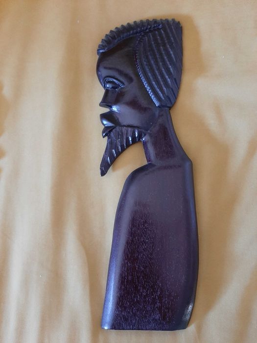 Escultura de madeira africana - parede