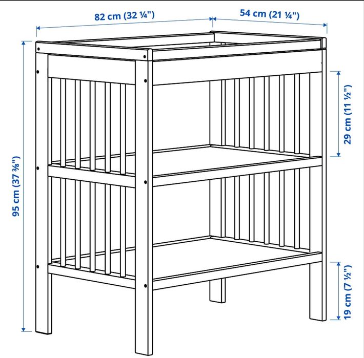 Trocador / muda fraldas IKEA Gulliver completo