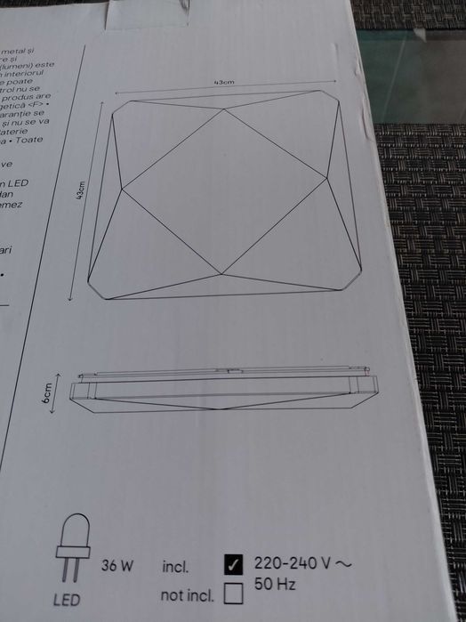 Lampa plafon +pilot.