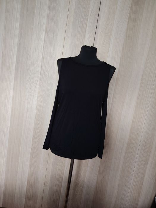 Zara Trafaluc czarna bluzka damska odkryte ramiona M