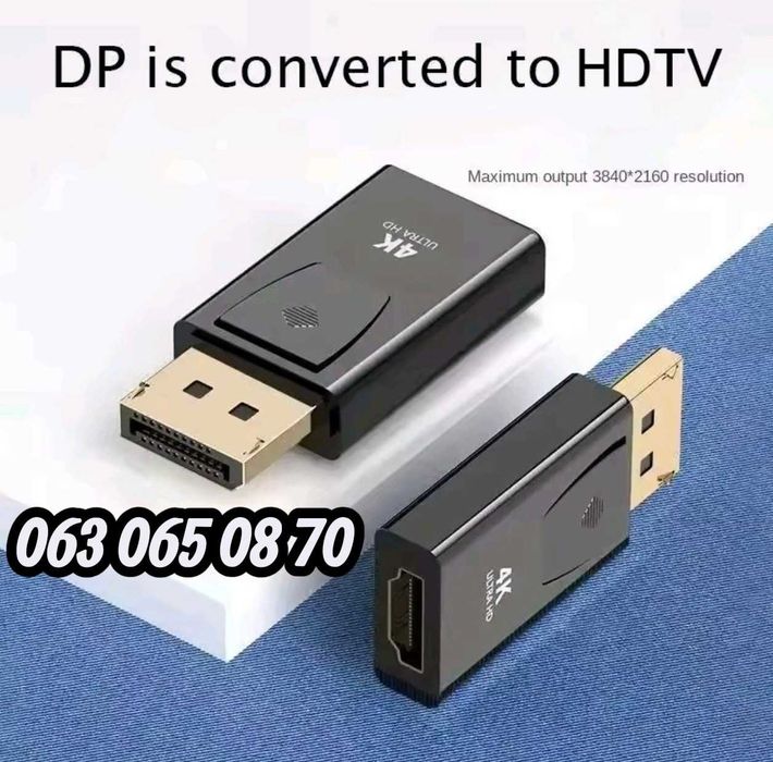 Переходник DisplayPort DP в HDMI, конвертер, адаптер