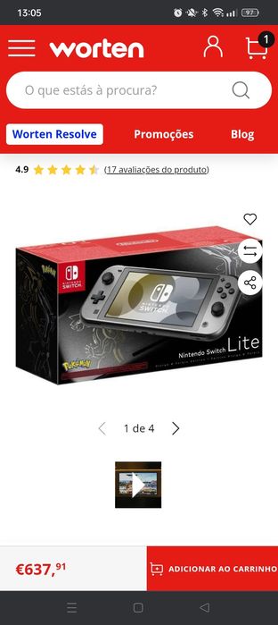 Nintendo switch lite edição limitada Pokémon