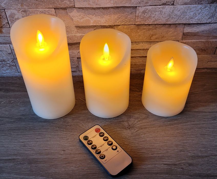 Cclife 3 Świece led z pilotem Dekoracja