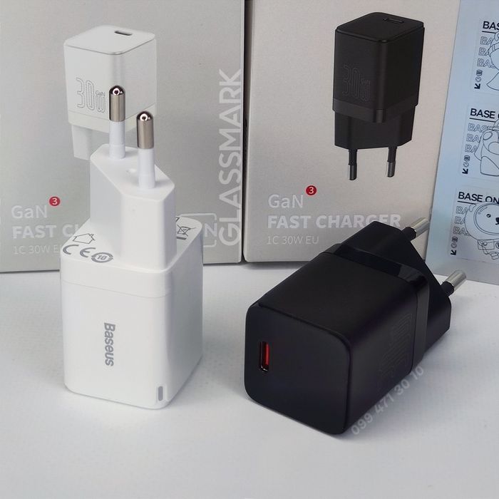 Зарядный блок Baseus 30W Type C 3A, зарядка блочок базеус 30 Ват: 675 ...
