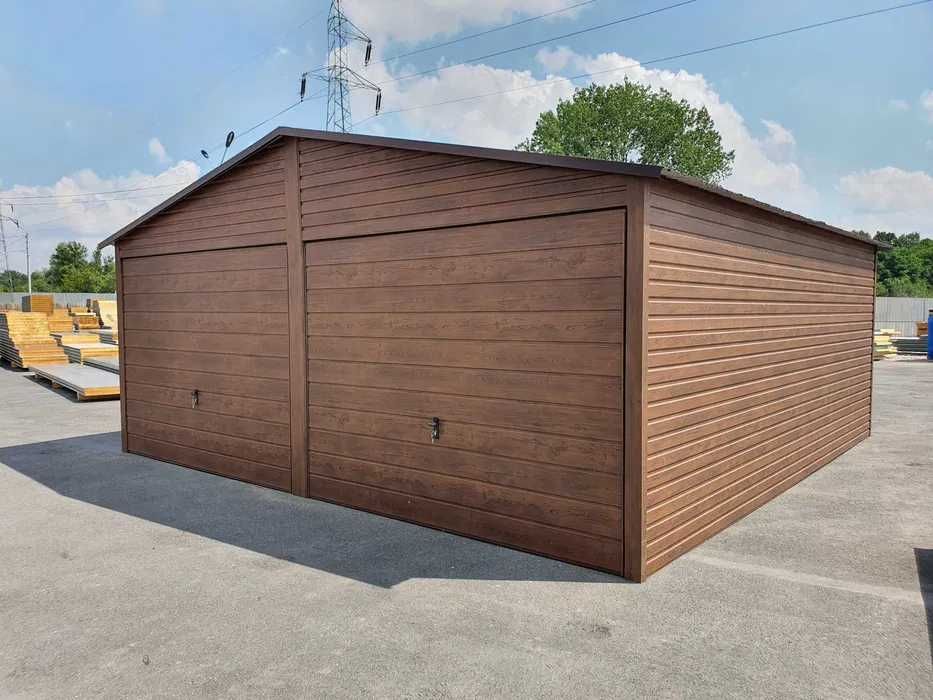 Garaż Drewnopodobny Premium 6x5 6x6 7x5 8x6 Kolory Wymiary