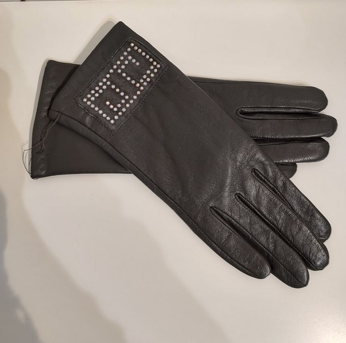 Ciemnopopielate rękawiczki skórzane must have