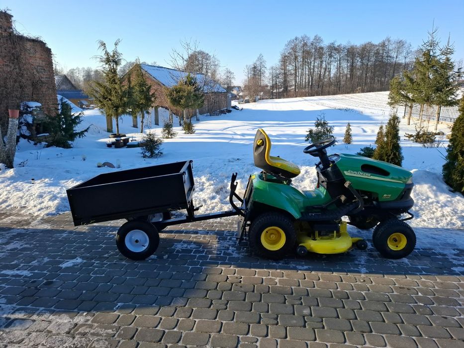 Traktorek Ciągniczek do trawy John Deere z przyczepą