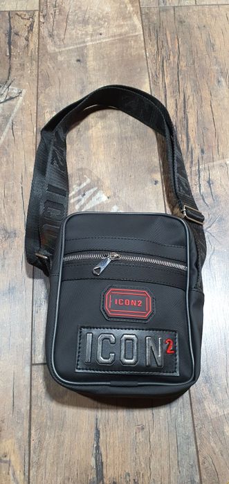 Torebka męska saszetka nerka czarna icon premium