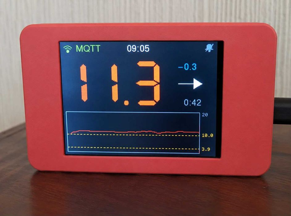 Розумний дисплей моніторингу цукру для людей з діабетом 1 типу