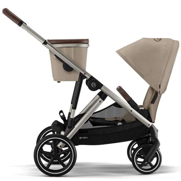 Cybex Gazelle S Almond Beige - wózek 2w1 /  rok po roku / dla bliźniąt