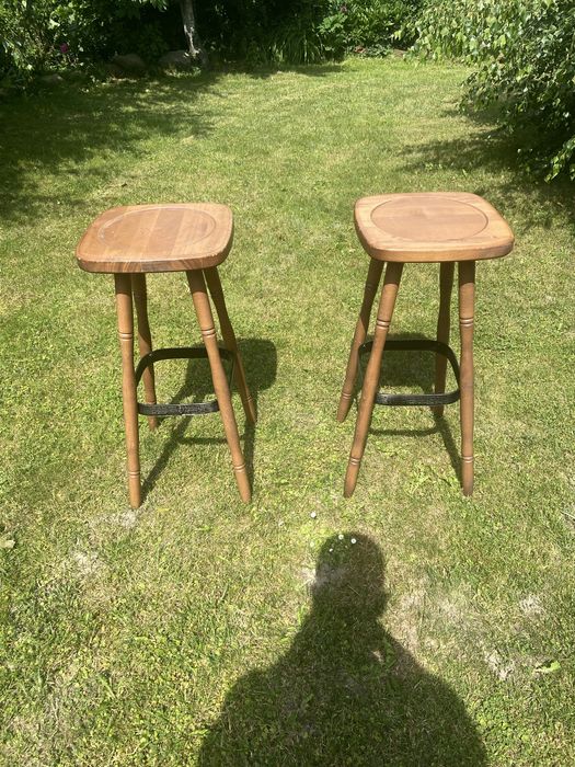 Stołki barowe hokery drewniane antyk