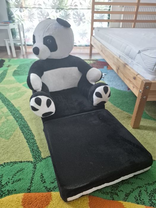 Fotel pluszowy panda