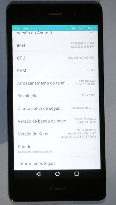 Smartphone Huawei P8 Lite 2016