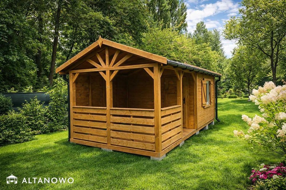 Drewniany domek ogrodowy letniskowy 3x6 | producent | transport | rod