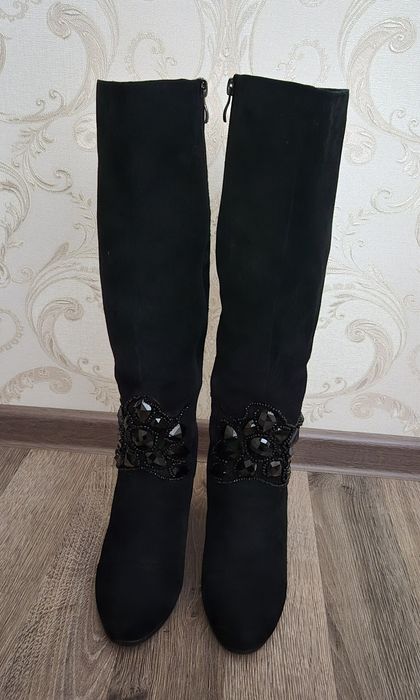 Сапоги, чоботи зима із натуральної замші