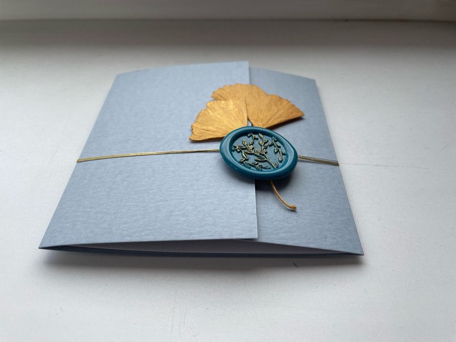 Kartka okolicznościowa zaproszenie ślubne personalizowana  złota basic