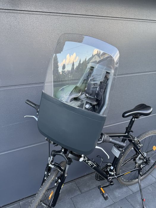 Fotelik rowerowy Bobike Mini Exclusive z osłoną i kaskiem + gwarancja!