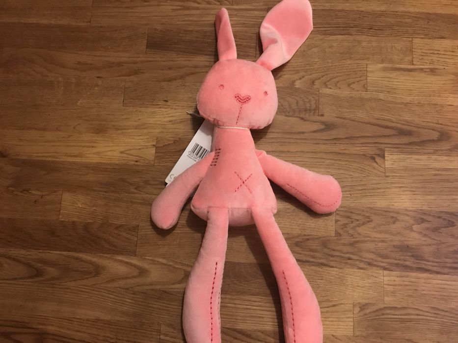 Króliczek różowy przytulanka niemowleca śliczna słodka