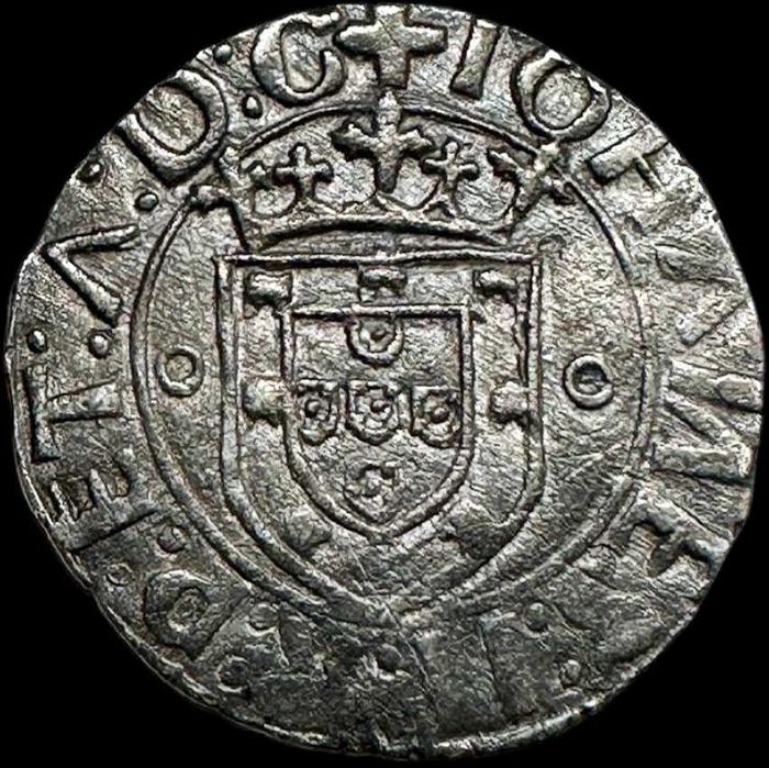 Vintém - Real Branco - D. João II (1481-1495) - Prata - Lisboa (Escassa)
