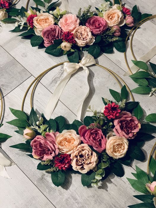 Wianki dekoracja weselna na bramę 8 sztuk