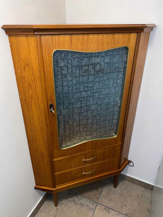 Witryna narożna  skandynawska lata 60 vintage