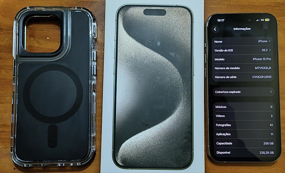 Iphone 15 Pro 256GB Cinza Titanium