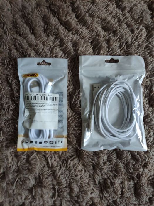 Шнур/кабель зарядки microUsb/Usb белый 2м