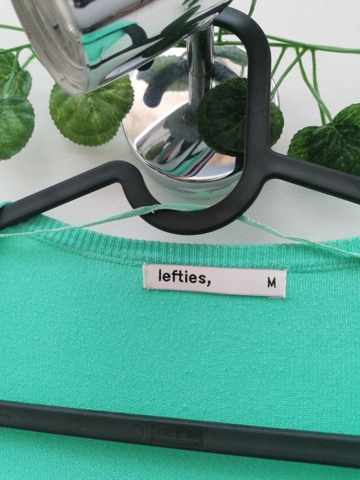 Casaco Turquesa de Malha Fina