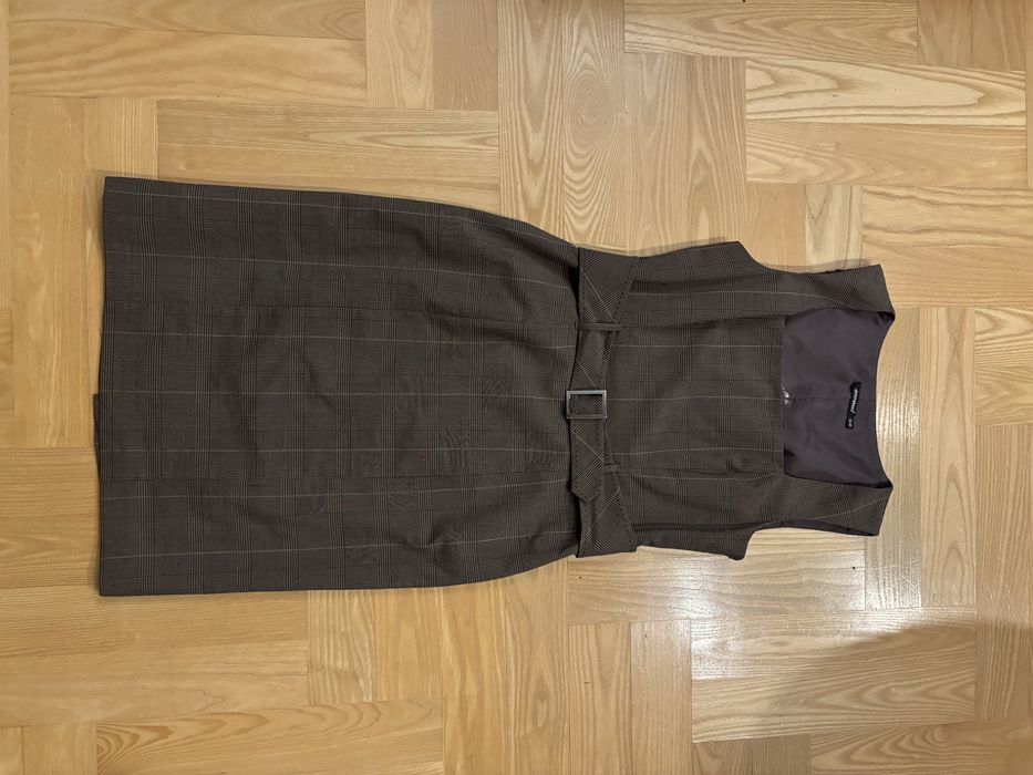 Sukienka szara ołówkowa elegancka casual