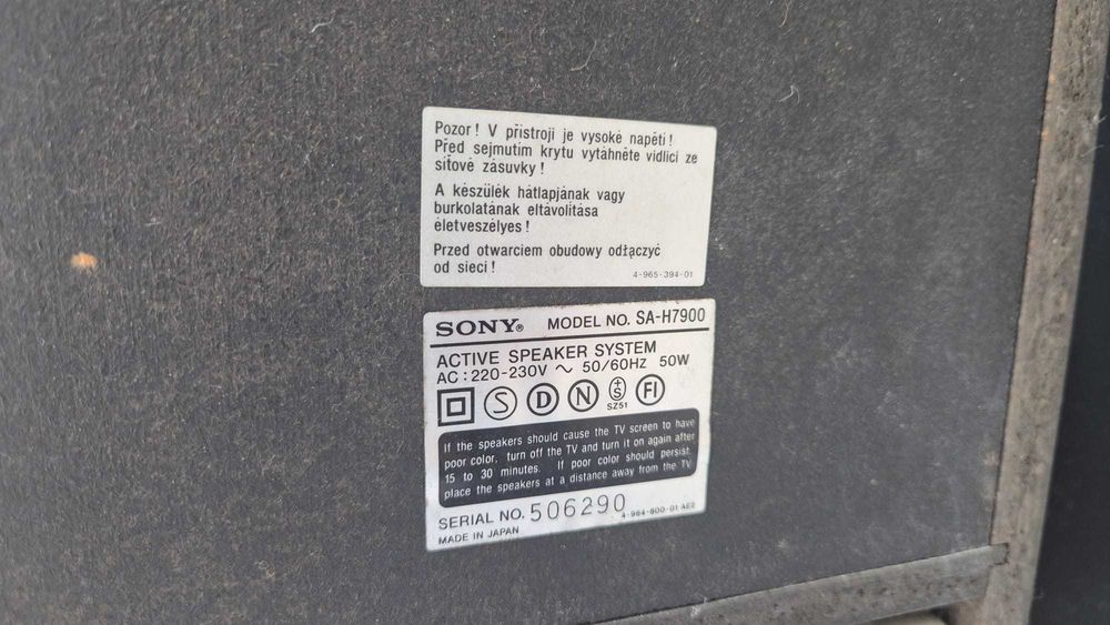 Colunas monitoras ativas SONY