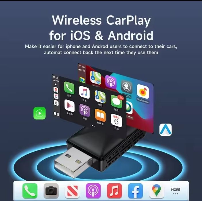 Carplay  bezprzewodowy Adapter USB ANDROID AUTO  do samochodu