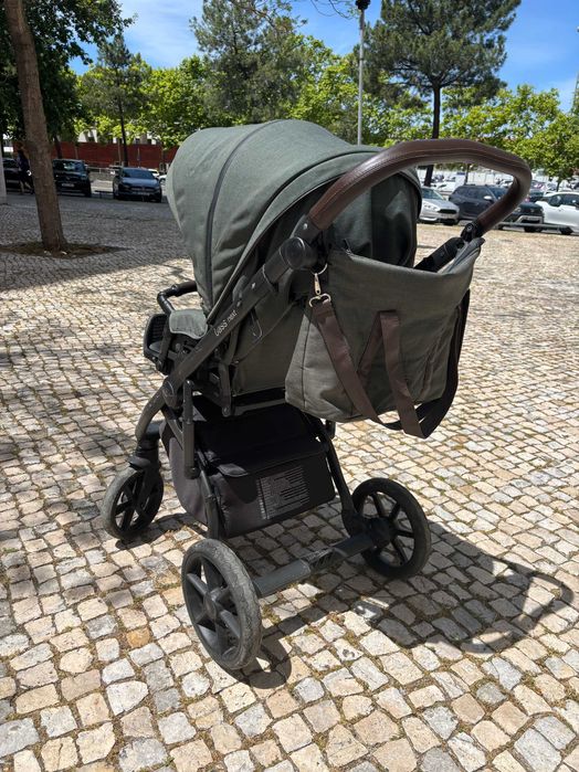 Carrinho de Bebé Roan Bass Next (Verde Tropa) – Amortecimento Impecável