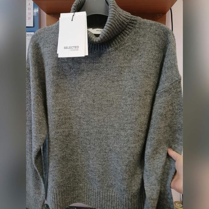 Wełna !! Selected Femme Szare fango!
