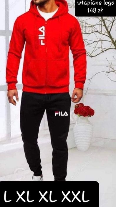 Męski komplet dresowy logo wtapiane