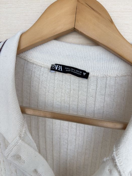 футболка поло молочна від зара zara