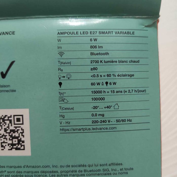 Светодиодные лампы SMART+ A60 E27 6W 230V Ledvance