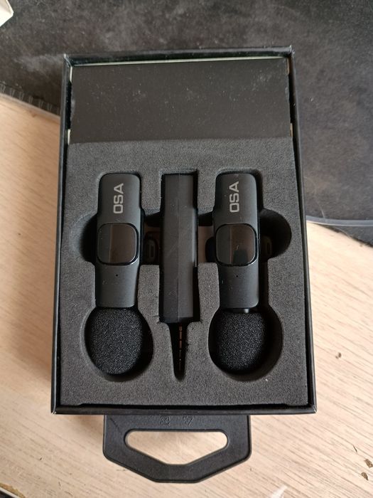 Bezprzewodowy mikrofon krawatowy 2w1 zestaw - Jack 3,5 mm