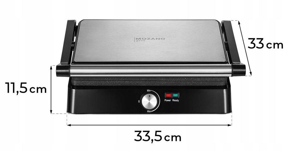 ELEKTRYCZNY GRILL rozkładany 2200W opiekacz toster 180 stopni PANINI