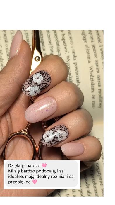 Rozalia żelowe Press on Nails 20 szt