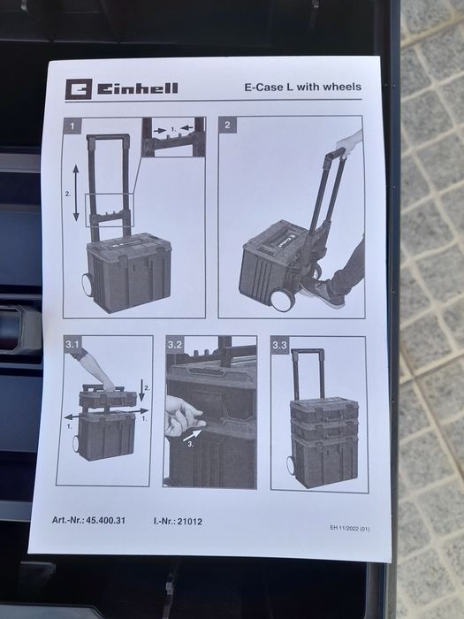Caixa de transporte einhell com rodas
