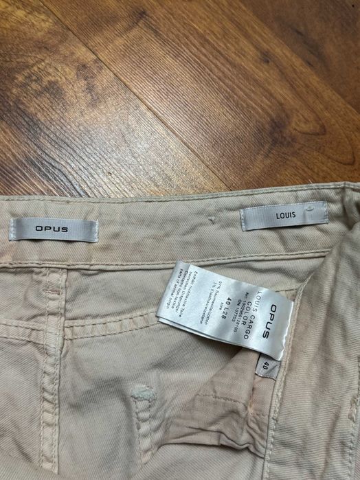 Spodnie jeansowe ze sznurkiem straight jeansy jasne Opus 40 L28 L